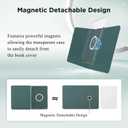 Magnetic Detachable Book Cover Case for 7" Kindle Paperwhite 12th Gen 2024 and Kindle Colorsoft Signature Edition, PU Leather Case and Clear TPU Cover with Auto Wake/Sleep, Blackish Green