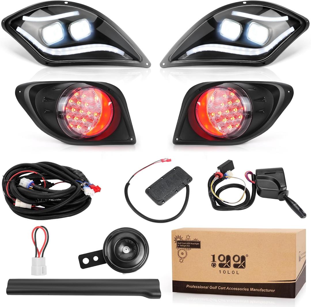 Golf Cart LED Light Kits for Yamaha Drive 2 2017-Up 12V-72V Electrical Systems With Headlight, Turn Signal Brake & Hazard Tail Lights