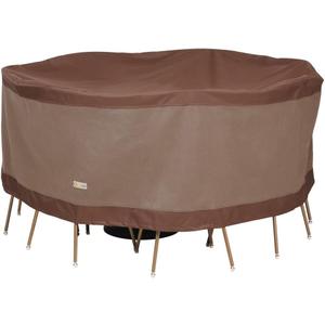 DUCKCOVERS Ultimate Water-Resistant 62 Inch Round Patio Table & Chair Set Cover, Outdoor Table and Chair Cover