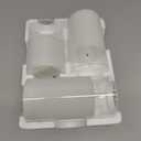 5plots Flameless Battery Operated Candles Set of 3, White LED Candles with Remote Timer, Real Wax Glass Pillar Candles Warm Flickering Light for Indoor Home, Halloween, Christmas Decor D3 x H4 5" 6"