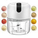 250ML Electric Garlic Chopper, Mini Portable Veggie Chopper, Garlic Grinder Masher Onion Chopper, Blender to Vegetable, Wireless Food Processor for Ginger, Chili, Fruit, Meat, etc