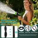 Garden Hose 50FT, Flexible Lightweight Non-Expandable Water Hose with 10 Function Nozzle,No-Kink, Leak-Proof, Burst-Resistant, High-Pressure for Yard, Outdoor