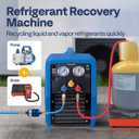 VIVOHOME R1234yf R32 R454B 3/4 HP Portable Refrigerant Recovery Machine Oil-Less, Freon Recycling Unit HVAC for Vapor Liquid Refrigerant, Car Air Conditioning