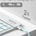 Hamile Keyboard Case for iPad 11th 10th Generation - 7 Colors Backlit Wireless Detachable Folio Keyboard Cover with Pencil Holder for iPad 11-inch A16 2025 10th Gen 10.9 Inch 2022 (Gray)