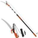 LAANPOLE 26FT Reach Tree Trimmer, Manual Pole Saw with 5-20FT Extension Pole, Tree Pruner Extendable for High Tree Branch Trimming Pruning Cutting
