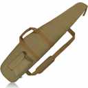 AUMTISC Soft Rifle Gun Case, 41/45/49 Inch Shotgun Carrying Bag for Scoped Rifles with Adjustable Shoulder Sling (48"-Fits Rifle Up To 45", Khaki)