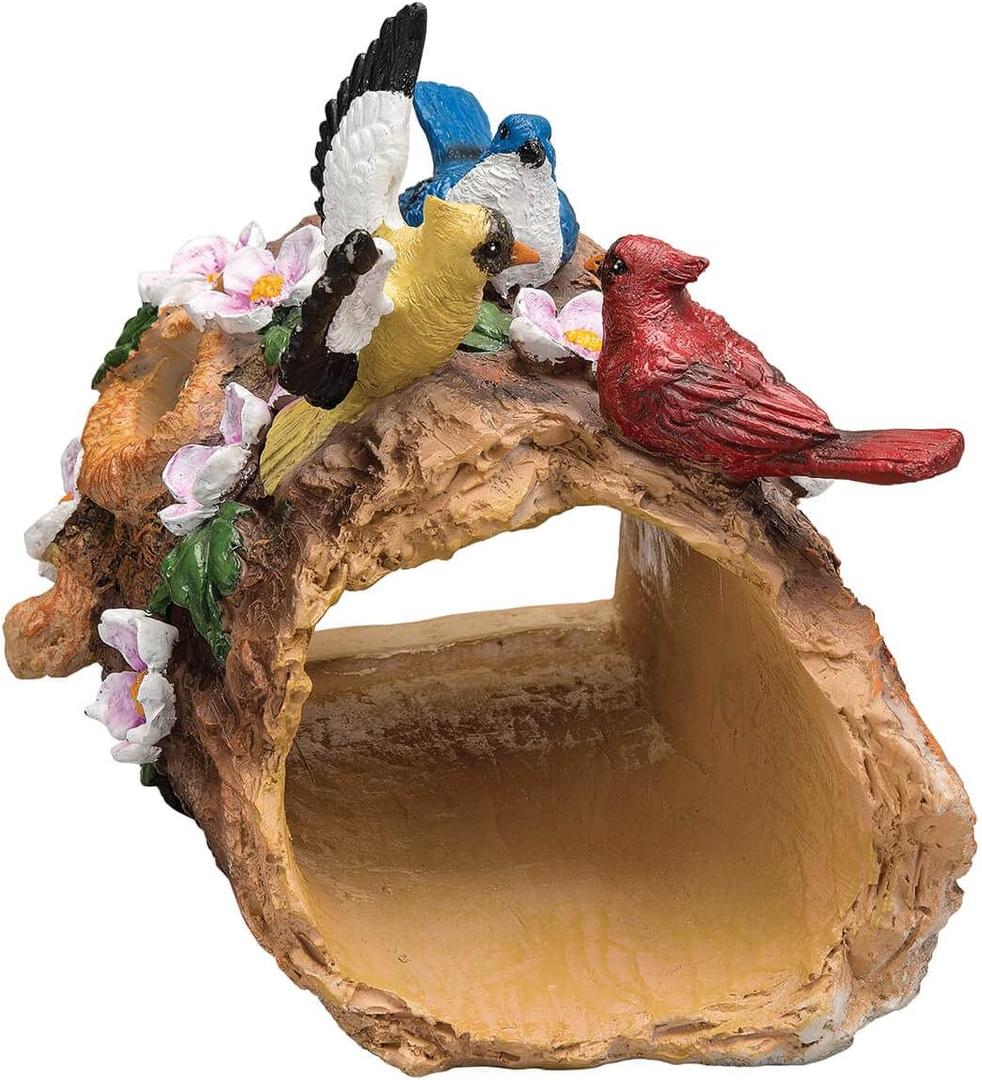 Birds and Flowers Decorative Downspout Extender by Fox River Creations, Functional Yard Dcor, 100% Polyresin - Fits Gutter Openings 4.5 x 3.5