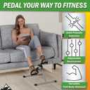 Under Desk Exercise Bike Pedal Exerciser Mini Stationary Cycle with Adjustable Resistance, Calorie Tracker & Foldable Design Compact Pedal Machine for Home, Office, or Physical Therapy by Wakeman