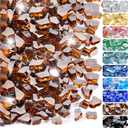 10 Pounds Fire Glass 1/2 Inch High Reflective Tempered Firepit Glass Rocks for Fireplace, Fire Pit Table, Fire Bowl and Landscaping (Amber)