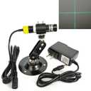 520nm Green Cross Line Light Cross hair Locator Marker for Screen Printing Heat Press Machine Alignment Placement (+AC-DC adpter+Holder, Green Cross)