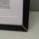 Egofine 12x16 Picture Frame Black, Covered by Plexiglass Made of Solid Wood, Display Pictures 9x12 and 11x14 with Mat or 12x16 Without Mat, for Wall Mounting Photo Frame
