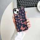 Compatible with iPhone 13 for iPhone 14 Case Cute Tortoise Shell Pattern Brown Leopard Phone Case for Women Girls,Shockproof TPU and Hard PC Protective Cover-Brown Tortoise Shell 1