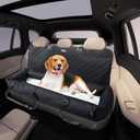 Dog Car Seat for Large/Medium Dog, Washable Pet Car Seat for Dogs Under 100 lbs or 2 Small Dogs,Washable Travel Bed with Thick Cushion and Storage Pockets