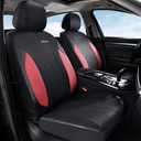 Coverado Seat Covers Full Set, Automotive Car Seat Protectors 5 Seats, Red Driver Protectors Universal Fit for SUVs, Trucks, Sedans,Car Accessories