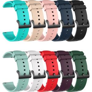 BabyValley Compatible with Parsonver SR1/LW45/LW51 Smart Watch Band for Women Men, Adjustable Soft Silicone Bands Replacement Sport WristBand for Parsonver SR1/LW45/LW51 Accessories (10-Pack)