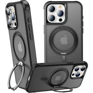360 Magnetic Swivel Ring for iPhone 15 pro max case, Built-in Metal Stand and Ring Holder, Magsafe Compatible, Military Grade Protection, Shock Resistant - Black 360 Magnetic Swivel Ring for iPhone 15 pro max case, Built-in Metal Stand and Ring Holder, Magsafe Compatible, Military Grade Protection, Shock Resistant - Black