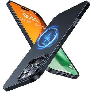 TORRAS Magnetic Slim Fit for iPhone 16 Pro Case, 6.3 inch, Ultra-Thin Case Compatible with MagSafe, Lightweight Matte Anti-Scratch Hard PC Cover Phone Case for iPhone 16 Pro OriginFit, Black