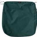 Classic Accessories Ravenna Water-Resistant 21 x 19 x 5 Inch Rectangle Outdoor Seat Cushion Slip Cover, Patio Furniture Chair Cushion Cover, Mallard Green, Patio Furniture Cushion Covers