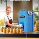 PYY Insulated Beverage Dispenser 5 Gallon, Hot and Cold Drink Water Coffee Carrier with Spigot Handle and Stand, Commercial Thermal Container for Chocolate Cocoa Iced Juice Tea Milk Restaurant Party (Blue)