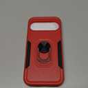 for Google Pixel 9 Case [15 FT Military Grade Drop Protection] with Screen Protector & Lens Protector Heavy-Duty Shockproof Kickstand Case for Pixel 9 (Red)