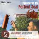 Salv Brown 40 oz Insulated Water Bottle  Reusable Stainless Steel, Leak-Proof, BPA-Free, Keeps Water Cold for 24H  With Handle for Gym, Travel & Hiking