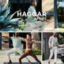Haggar Mens Sport Travel Performance Athletic Fit Flat Front Stretch Casual Pant, 36Wx29L