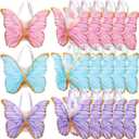 Silkfly 24 Pcs Butterfly Party Favor Tote Bag Nonwoven Reusable Party Gift Bag with Handle for Baby Shower Birthday Spring(Classic)