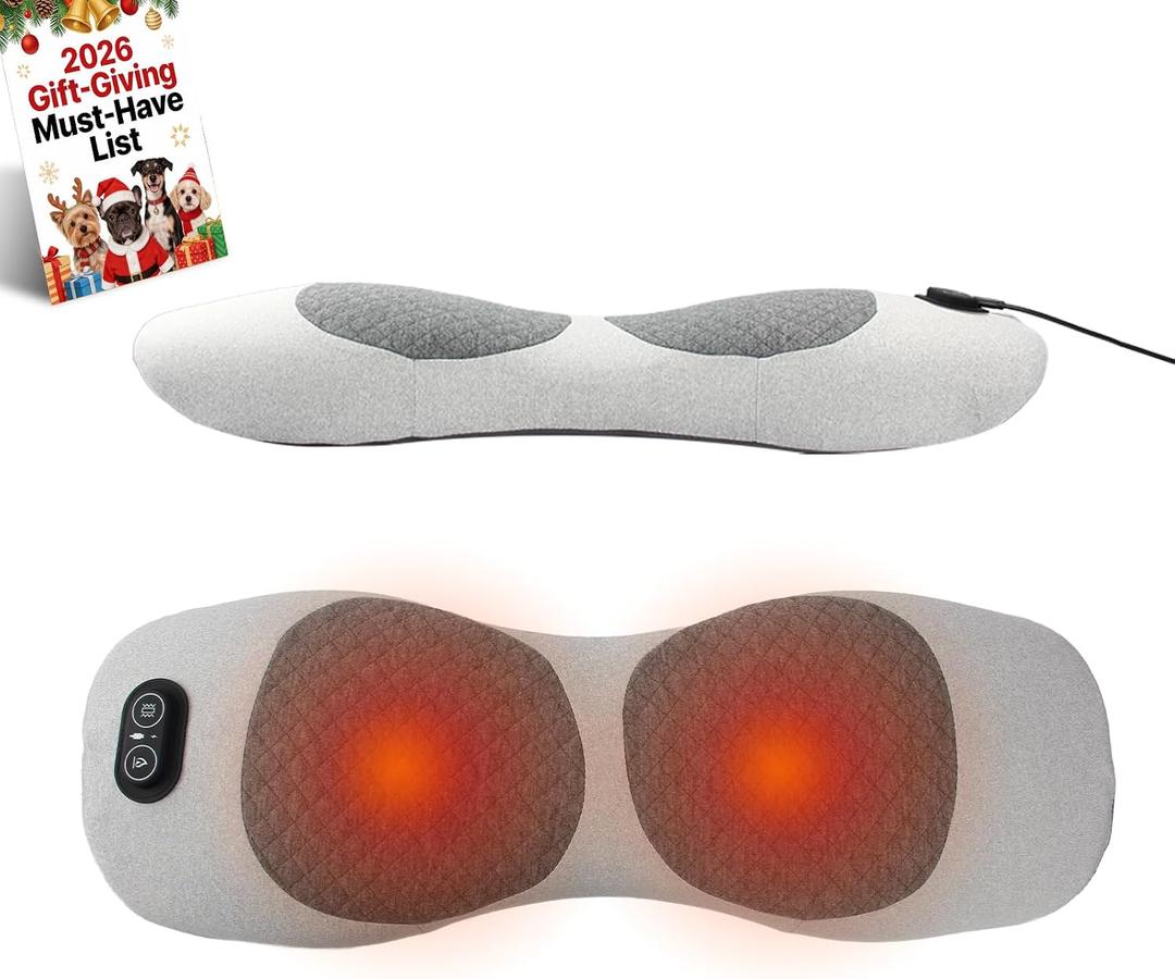 Smooth Spine Triple Fusion Back Massager for Sciatica Pain Relief Deep Tissue Neck Massager Release Tool Massagers with Heat 3 in 1 Massage Devices for Bulging Disc and Chronic Pain Relief