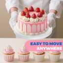 2 x 12 PCS White Cake Boards 8 Inch Cake Drums with 1/2-Inch Thick Smooth Edges for Multi Tiered Birthday Wedding Party Cakes Board. (8inch(12pack))