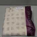 Jinchan Linen Pinch Pleated Kitchen Curtains 24 Inch 4 Panels, Natural Linen Tier Curtains Back Tab Farmhouse Cafe, Light Filtering Small Window Drapes for Bathroom Laundry Room Beige