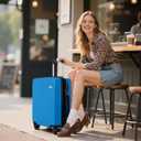 Luggage Sets 3 Piece, Carry on Luggage 20in Suitcase Set, Blue