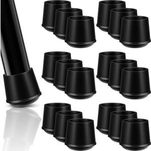 Treela 48 Pcs 1 Inch Folding Chair Leg Caps Heavy Duty Rubber Non Marring Furniture Leg Caps Round Hardwood Floor Protectors Chair Covers Protect Floors from Scratching