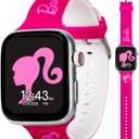 Barbie Kids Smart Watch  Touchscreen Smartwatch with Camera, Activity Trackers, Pedometer, Music, Stopwatch, and Glitter Silicone Strap  Fits Wrists from 5.5" to 8"