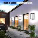 Sytmhoe Outdoor Wall Light Dusk to Dawn,Modern Exterior Wall Sconce LED,6000k Black Exterior Wall Fixtures,Ouside Light for House Garage Walkway Backyard Garden