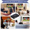 1x4 HDMI Splitter, 1 in 4 Out HDMI Splitter Audio Video Distributor Box Support 3D & 4K x 2K Compatible for HDTV, STB, DVD, PS3, Projector Etc, Duplicate/Mirror Screen Only (Not Extend)