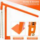 T-Post Puller, Heavy Duty Fence Post Puller with 52'' Lifting Chain & T Post Puller Plate, Labor-Saving Post Puller for Round Fence Posts T Stakes Sign Post & Tree Stump