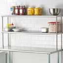 APLSS All 430 Stainless Steel Overshelf for Work Table 12” x 48”, Adjustable, 2 Tier, NSF Listed