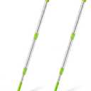 2-Pack Extra Long Extendable Mop Handle Compatible with Swiffer Dry & Wet Mops -Aluminum Telescopic Replacement Handle for Swiffer Wet & Dry Mopping(Green)