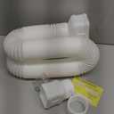 16.5ft Long Gutter Downspout Extensions, Downspout Extender Drainage Pipe for 2"3" and 3"4" Downspout, Outside Diameter 3.1 Inches, Pipe Stretched Length 16.5ft (White-1 pack)