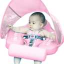 Mambobaby Float with Canopy Size Improved Non Inflatable Infant Baby Pool Float Smart Mambo Float Swim Trainer Add Tail Baby Swim Float Mambo Baby Float Solid Air Free Water Waist Swimming Ring