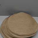 Yunlly Set of 48 Burlap Round Placemats Bulk Burlap Circle Rustic Table Decorations Jute Farmhouse Placemats Heat Resistant Round Table Mats Charger Place Mats for Christmas (11.8 in,Brown)