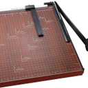 Paper Cutter Heavy Duty 18" Cut Length Professional Large Paper Cutter 12-Sheet Capacity Guillotine Paper Cutter for Cardstock, Safety, Efficience, Wide Use for Office, School, Home (A2-A7) (Red)