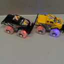 Light-Up Monster Truck Toys (2-Pack)  Push-&-Go Cars with Glowing Wheels  Birthday Gift for Toddlers, Boys & Girls Ages 3+  Durable Friction-Powered Trucks  Batteries Included