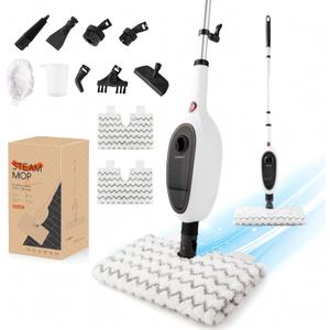 Steam Mops for Floor Cleaning, Unique Double-Sided Flip Design, 15 Seconds Fast Heating10-in-1 Steam Cleaner for Kitchen, Living Room Wood Floor Tile Cleaning