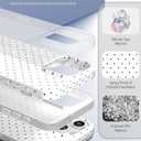 3 x Compatible with iPhone 16 Pro Max Case, with Polka Dot Aesthetics Design Simple Case for Women Girl, Cute Fashion Soft TPU Slim Protection Phone Case for iPhone 16 Pro Max 6.9'' - White