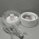 WUZUPS Chandelier Rustic Farmhouse Industrial Round Ceiling Pendant LED Light Fixture with Clear Glass Shades for Dining Room Kitchen Island Foyer Entryway, H 17" x W 13.4", E26 Base, Brushed Nickel