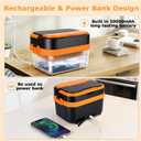 Cordless Electric Lunch Box for Adults 1.5L Large Capacity Heated Lunch Box 20000mAh Rechargeable Portable Lunch Box Food Warmer with Smart Timer and Self-Heating for Outdoor, Work, Office, Camping