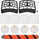 Replacement Filters & Roller Brush Kit for Shark APEX DuoClean Lift-Away Vacuum AZ1000 AZ1002 AZ1000W AX950 AX951, 2 Filters, 1 Brush, 4 Foam & Felt Filters, Part # XFF650 & XHF650 & 1173FT950
