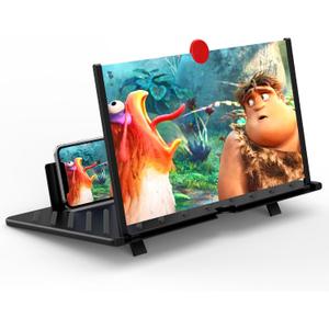 20" Screen Magnifier for Cell Phone, Mobile Phone 3D HD Magnifying Projector Screen Enlarger for Movies, Videos and Gaming, Foldable Phone Stand with Screen Amplifier, Compatible with All Phones