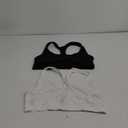 Hanes Womens Sport Compression Racerback Sports-Bra (XX-Large, Black/White - 2 Pack)